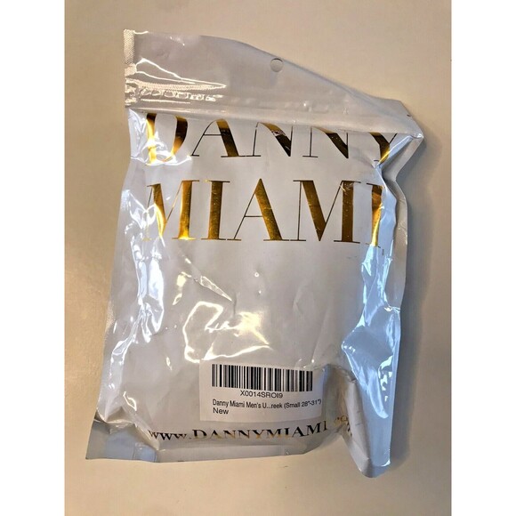 New Men's Danny Miami Black Green Design Bikini Swim Brief S Small Sexy Gay - Picture 2 of 6